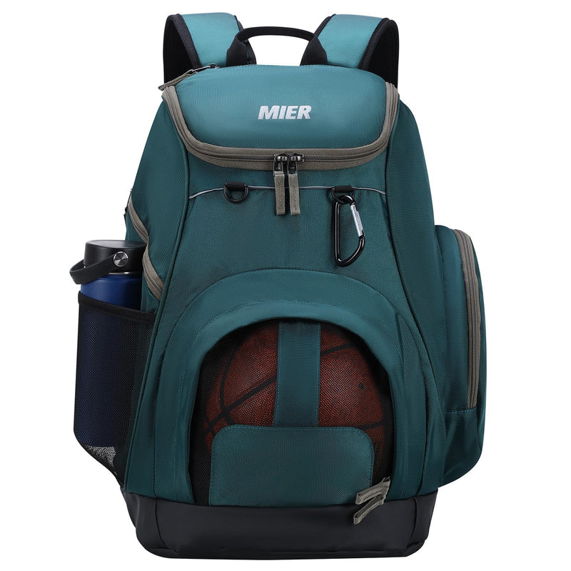 MIER Gym Backpack 40L Basketball Backpack with Ball Compartment & Shoes Storage Multi-Functional Sports Soccer Bag Large Equipment Back Pack Volleyball Backpacks for Men Women, Dark Green