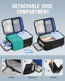 MATEIN Personal Item Travel Backpack 18x14x8 with Shoe Compartment Detachable, Expandable Underseat Backpack for Spirit Airlines Fit 17" Laptop, Airplane Approved Carry on Bag Luggage Mochila, Black