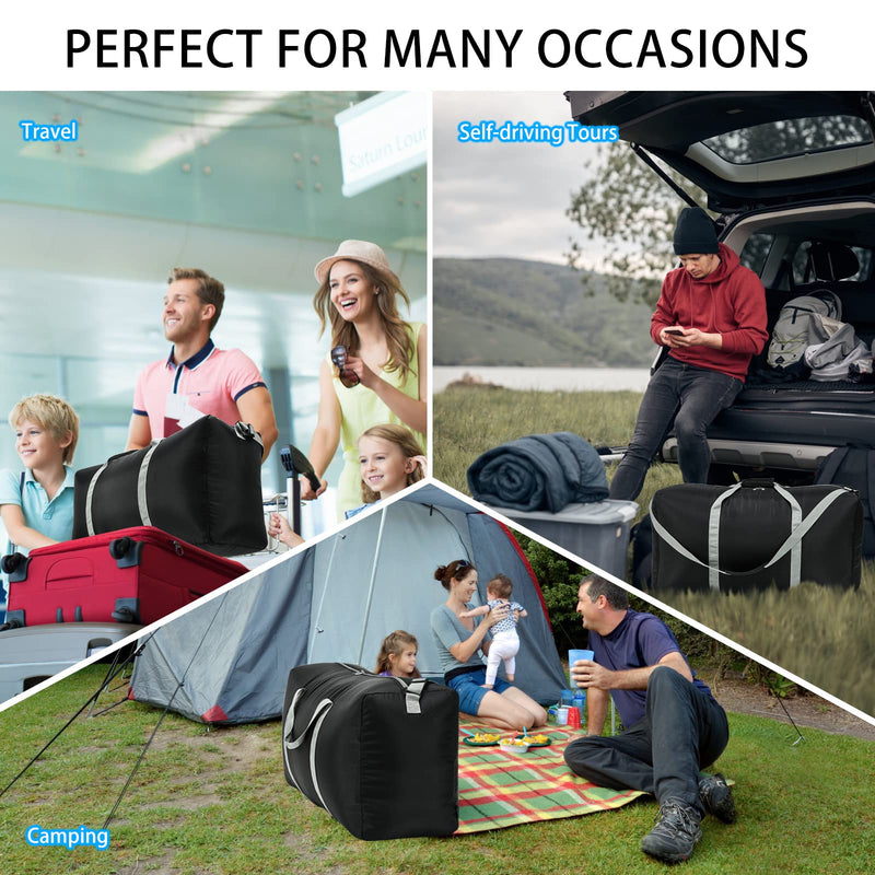 iFARADAY 105L Extra Large Duffel Bag 32.5 inch Lightweight Luggage for Travel-Black