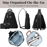 Baggallini Metro Backpack with RFID Phone Wristlet - 9x11 Convertible Sling Bag for Women with Adjustable Shoulder Straps