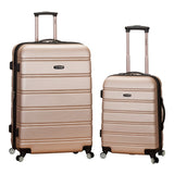 Rockland Melbourne Hardside Expandable Spinner Wheel Luggage, Champagne, 2 Piece (20"/28")
