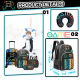 Inprof Kid’s Luggage Set 5 Piece Suitcase Set 16’’ Hardside Luggage with Spinner Wheels Girls Boys Carry on Luggage Travel Rolling Luggage Airline Approved
