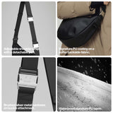 RAINS Valera Shoulder Bag, Unisex for Men and Women, Black – Waterproof PU Fabric Crossbody Bag