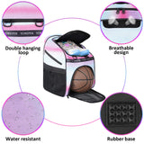 YOREPEK Basketball Bag, Large Basketball Backpack with Shoe Compartment and Ball Holder Sports Backpack for daughter son, Water Resistant for Sport Training Equipment Fits Volleyball Gym Pink