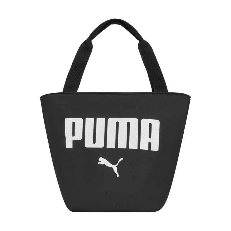 PUMA Unisex Kid's Adventure Lunch Tote, Black/White Glitter, Small