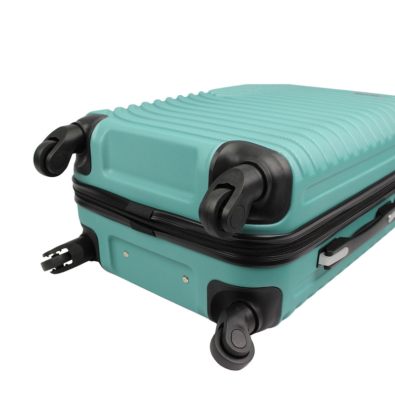 Dejuno Craft Hardside 20-Inch Carry-On Lightweight Spinner Luggage - Teal