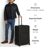 TUMI - Alpha Medium Trip Expandable 4-Wheeled Packing Case - Professional Travel Rolling Luggage - Black
