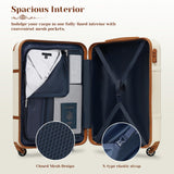 Coolife Luggage Set 3 Piece Suitcase Set Carry On Luggage PC Hardside Luggage TSA Lock Spinner Wheels Telescopic Handle