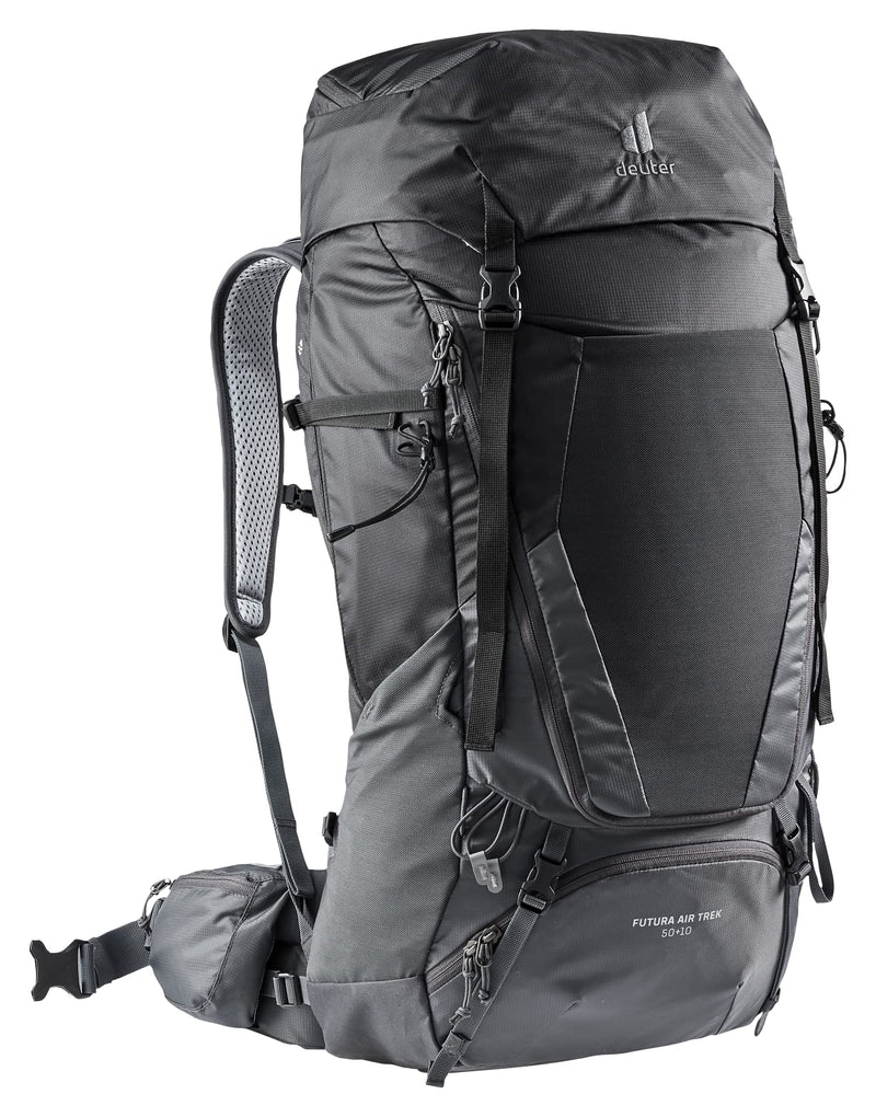 Deuter Futura Air Trek 50 + 10L Hiking Backpack - Black-Graphite