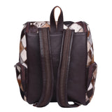 Edgestyle Luxury Cowhide Leather Backpack for Women & Men – Genuine Hairon Cowhide Western Diaper Bag, Stylish Work & Travel Laptop Backpack with 14” Padded Sleeve, Spacious Interior & Durable Zippers