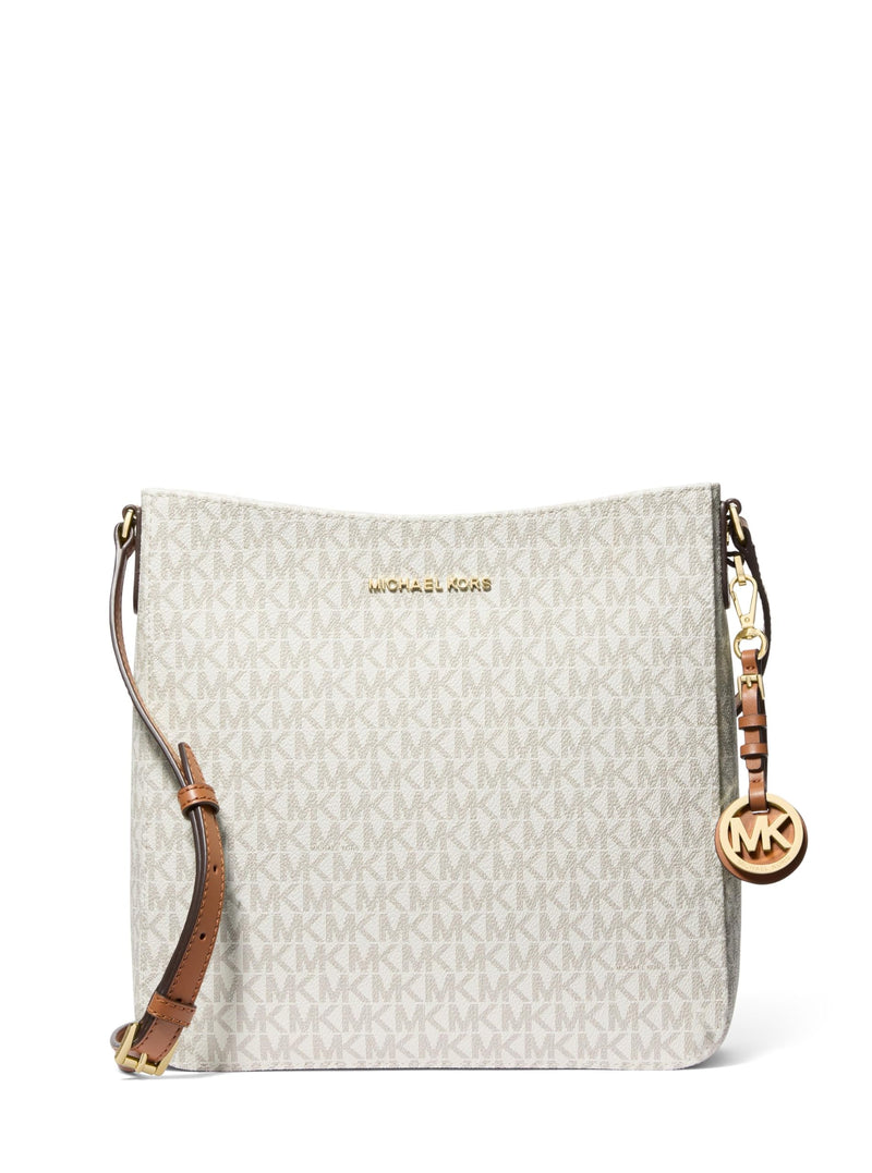 Michael Kors Women's Jet Set Large Messenger Bag, Gold-Tone Hardware/Vanilla