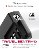 Travel Security Bundle – LUGGEX TSA Luggage Locks and Luggage Straps Combo (Black)
