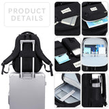 abshoo Large Heavy Duty Backpack For School College Bookbag Casual Multi Pocket Travel Backpacks (Black)