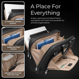 Briggs & Riley Medium Expandable Briefcase - Laptop Bag for Work & Travel, Briefcases for Men & Women, Includes Shoulder Strap, Self-Repairing Zipper, Fits up to 15" Computer - @work Collection, Black