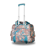 Olympia U.S.A. Deluxe Lightweight Rolling Overnighter Case Overnight Laptop Bag Weekender Travel Carry-On Suitcase Luggage with Wheels and Adjustable Push-Down Handle