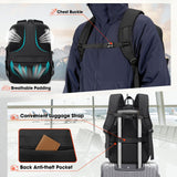 RAINSMORE Camera Bag Backpack for DSLR/SLR/Mirrorless Camera Bags for Photographers 15.6 Inch Waterproof Tactical Photography Case with Rain Cover & Tripod Holder, Black