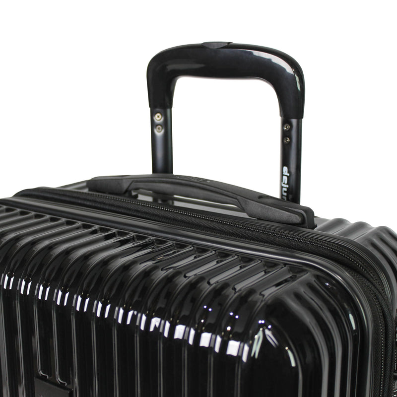 World Traveler Dejuno Tonal Lightweight Polycarbonate Hardside Expandable Spinner Luggage Suitcase with TSA Lock, Onyx, 2-Piece Set(20in,28in)