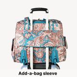 Olympia U.S.A. Deluxe Lightweight Rolling Overnighter Case Overnight Laptop Bag Weekender Travel Carry-On Suitcase Luggage with Wheels and Adjustable Push-Down Handle