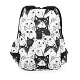 famliihw Black and white Cat Backpack Laptop Backpacks Multipurpose Daypack For Men Women Travel Hiking