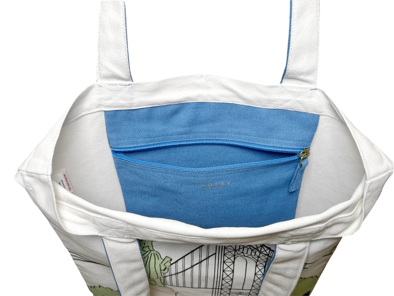 Radley London New Jersey Statue of Liberty Responsible Medium Canvas Tote Bag