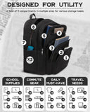FOKDUVB Backpack for Middle High School Teen Boys Girls Large College Bookbag with Laptop Compartment Back to School Book Bags Mochilas Escolares para Niños Niñas Adolescentes (Black, Solid)
