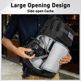 TORIBIO Camera Sling Bag Backpack,DSLR/SLR/Mirrorless Camera Bag with Tripod Holder & Removable Dividers,Small Crossbody Tactical Camera Bag Backpack for Canon/Nikon/Sony/Fuji/Gopro