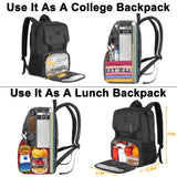 MATEIN Lunch Backpack for Men, Insulated Work Backpack with Lunch Compartment, Large Padded Laptop Bag Fits 15.6 Inch Computer, Water Resistant Business Pack with Luggage Strap, Office College Use
