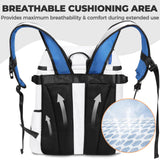 Heytrip Cooler Backpack 54 Cans Insulated Cooler Bag, Keep Freeze for 20 Hours, Waterproof & Leak-Proof Cooler with Multi-Compartments(White)