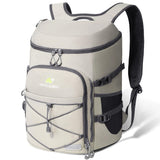 N NEVO RHINO Backpack Cooler, 36 Cans, Light Gray, Nylon, Insulated, Waterproof, Leakproof, Large Capacity, Multiple Pockets, 1.85 lbs | Backpacks4Less
