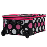Rockland Fashion Softside Upright Luggage Set,Expandable, Multi/Pink Dot, 2-Piece (14/19)