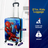 FUL Marvel Spider-Man 21 Inch Kids Carry On Luggage, Hardshell Rolling Suitcase with Spinner Wheels, Multi