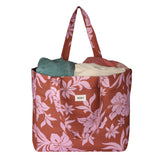 Roxy Cotton Tote Bag | Everyday Carry | Beach | Travel | Vacation | Reusable | Lightweight, Anti Bad Vibes - Ditsy Orchid