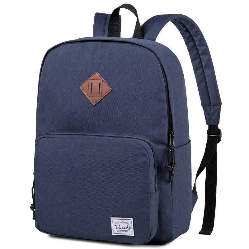 VASCHY School Backpack, Ultra Lightweight Backpack for Men Women Bookbag for Kids Teen Boys Girls Navy