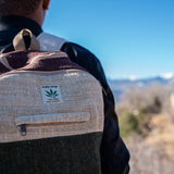 Large Hemp Backpack Multi 8 Functional Pocket Bag - Eco Friendly Unisex Rustic Durable Day Backpack by Freakmandu