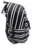 Tommy Hilfiger Women's Black White Striped Small Backpack Handbag Purse