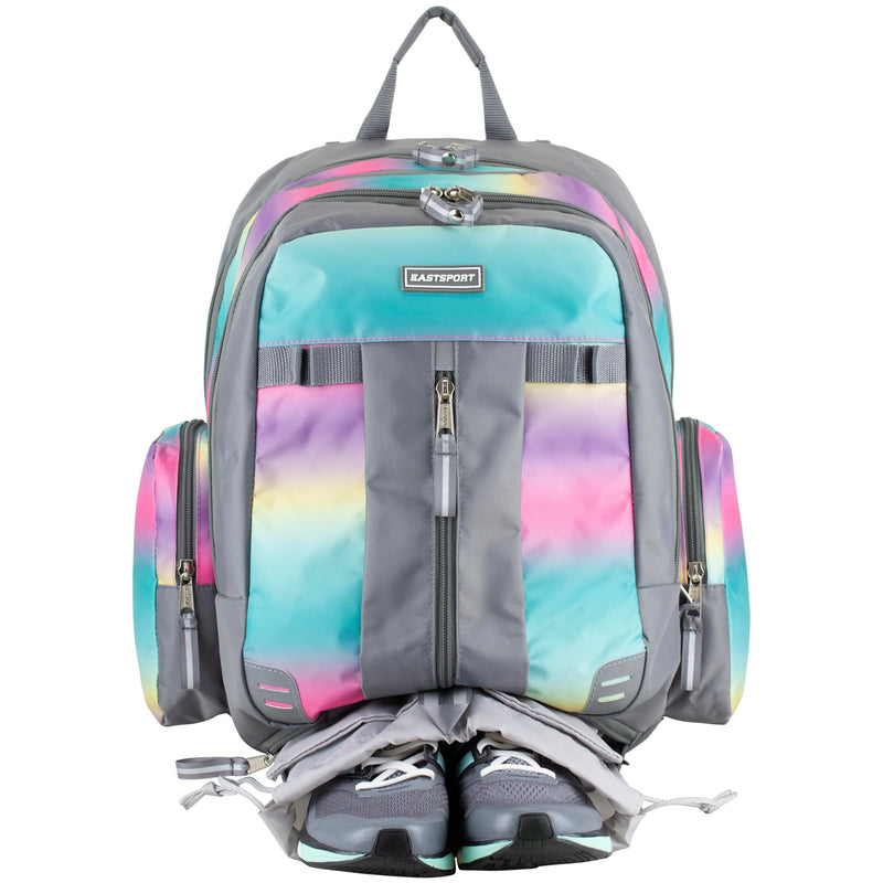 Eastsport Extra Large Backpack Expandable Oversized For Travel Hiking Work Camping Sports Outdoors With Drawstring Bag 18x13.5x9.5 Mochila De Viaje Ombre