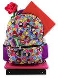 Disney Princess Emoji Girl's 16 Inch School Backpack Bag (One Size, Purple)
