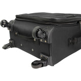 Dejuno Oslo 3-Piece Lightweight Expandable Spinner Luggage Set - Black