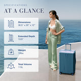 Bric's Positano Trolley Spinner - Carry-On Luggage with Built-In USB Port and Lock - Lightweight Suitcases Made From Durable Polycarbonate - Protector Cover Included - 21 Inch, Sea Green