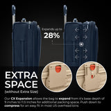 Briggs & Riley Essential 22" Carry On Expandable Spinner - Luggage for Travel, Suitcases with Wheels, Softside Rolling Bag for Men & Women, Self-Repairing Zipper - Baseline Collection, Navy