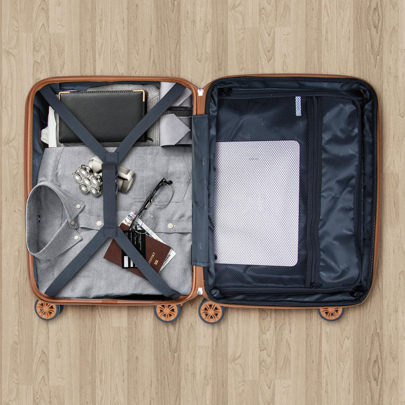 Romswi 22x14x9 Airline Approved 21in Carry On Luggage,Expandable Carry On Hardshell Suitcase for 20% More Space, Lightweight Hardside CarryOn withYKK Zipper,Scratch-Resistant Olive Green