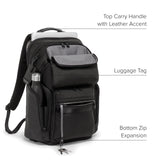 TUMI - Alpha Bravo Nomadic Backpack - Men's Durable Carry On Bag - 18.8" X 15.0" X 9.0" - Fits up to 15" Laptop - Black