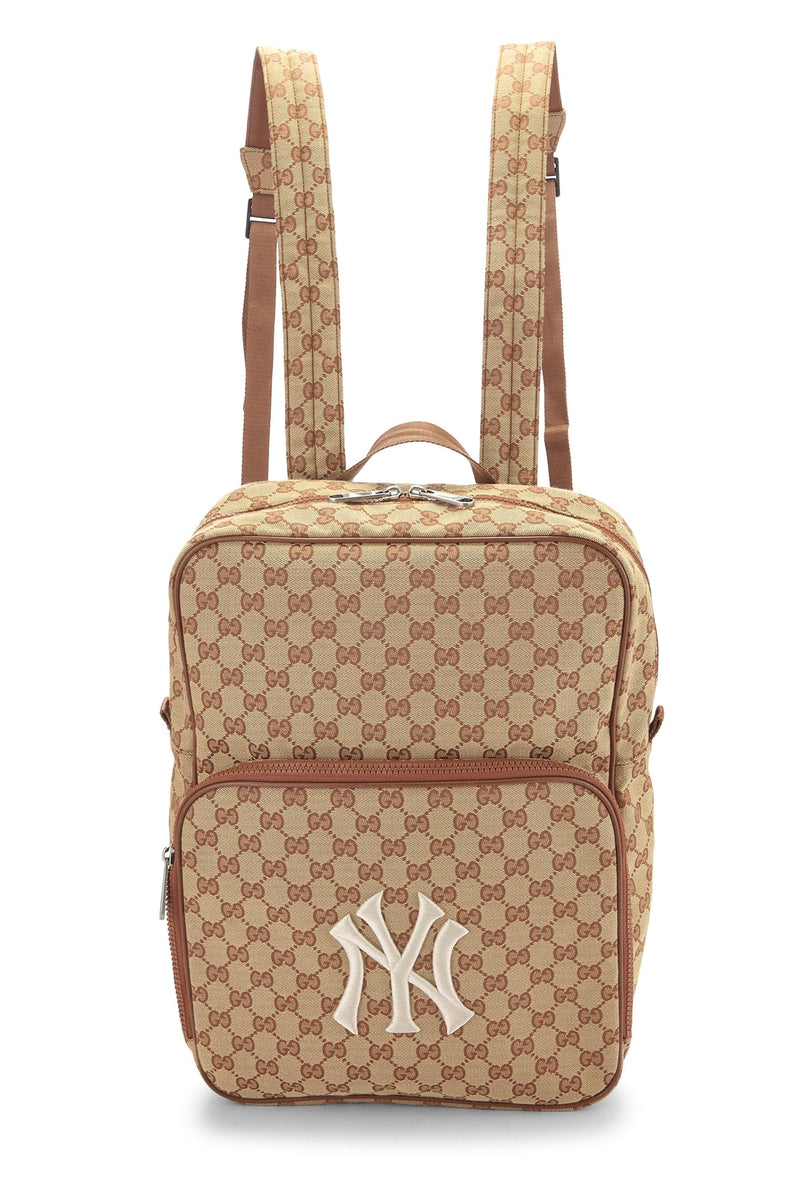 Gucci, Pre-Loved GG Canvas New York Yankees Backpack, Pink