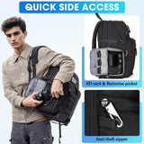SDYSM Camera Backpack Bag Professional for DSLR/SLR Mirrorless Camera Waterproof 15.6 inch Tactical Camera Bags for Photographers with Rain Cover, Tripod Holder, Small Bag Photography Backpack Case