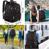 LTINVECK Travel Laptop Backpack, Extra Large Backpack for Men Women with USB Charging Port, TSA Friendly Heavy Duty Big Business Computer Bag Tech Backpacks Bag Fit 17 Inch Laptops, RFID Backbag