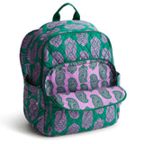 Vera Bradley Women's Bancroft Backpack - Premium Cotton, Iconic Paisley Green Jacket, One Size