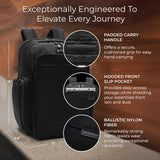 Briggs & Riley Traveler Backpack - Carry On Travel Backpack for Women & Men, Personal Item Travel Bag, Lightweight & Durable, Padded Straps, Fits up to 15" Laptop - Baseline Collection, Black