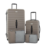 Wrangler Tall Trunk Luggage 4 Piece Set, Desert Taupe