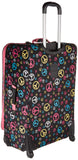Rockland Fusion Softside Spinner Wheel Luggage, Peace, 3-Piece Set (20/24/28)