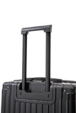 Rockland Huntington 3 PC Luggage Set, 2 PC Hard Case Upright Luggages with Spinner Wheels and a 14" Polyester Tote Bag, Black, (14" Tote, 20", 28")